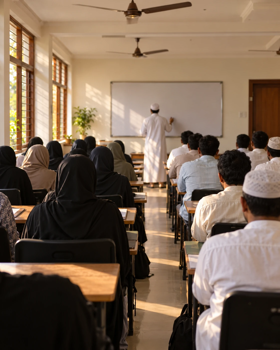 A group attending a pre-departure orientation